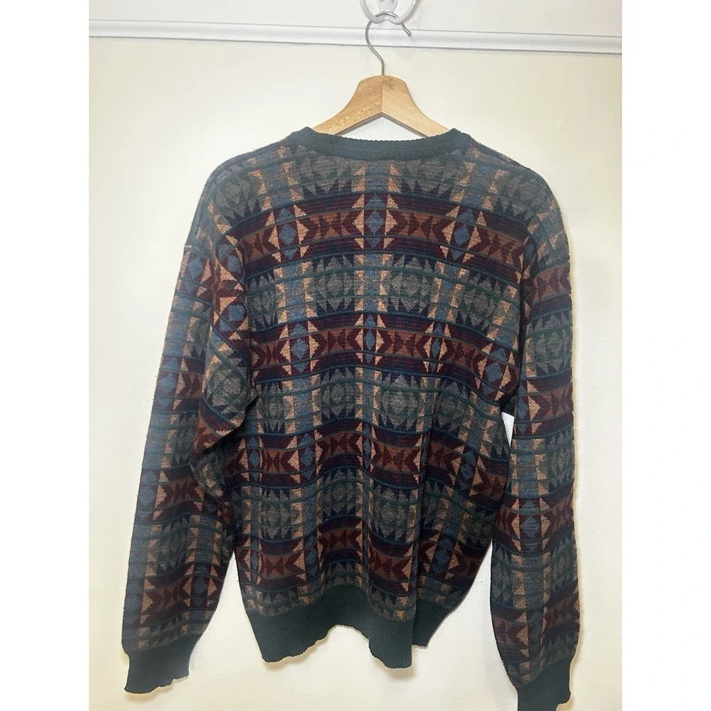 Vintage 1980s‎ Tricots St. Raphael For Bloomingdale's Wool Geometric Sweater